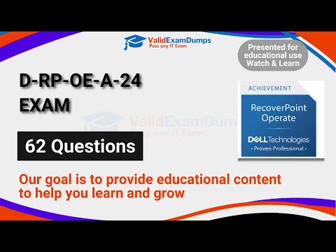 D-RP-OE-A-24 Exam, A-24 Dell EMC D-RP-OE-A-24 Dell RecoverPoint Operate Achievement