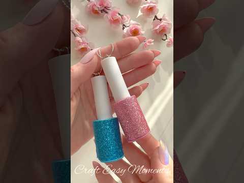 DIY cute easy to make keychain💙🩷 #diy#handmade #diyideas #craft #crafteasymoments #easy #gift