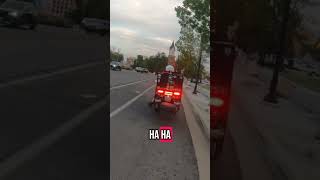 Didn’t known boats were street legal #motorcycle #gurtyvideos #helmetcam
