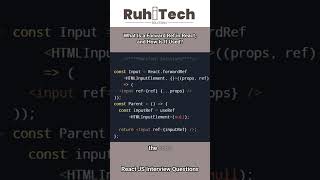 React JS Forward Ref #reactjsinterviewquestions #reactjstutorial #reactjs #job #