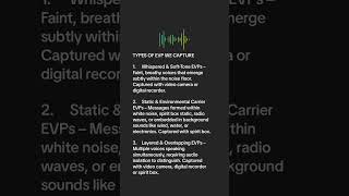 Types of Electronic Voice Phenomena (EVP) #paranormal
