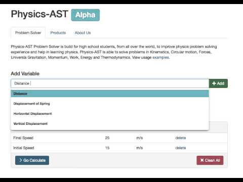 Sample 1. Kinematics. Physics-AST