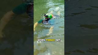 We Built a Homemade Scuba Tank 😂🐟 (part 2) #shorts
