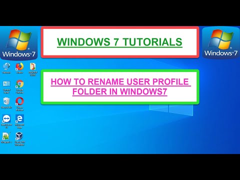 Windows7:-How to rename user profile folder in Windows7