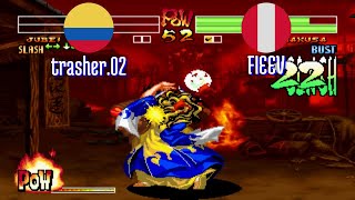 FT5 @samsho4: trasher.02 (CO) vs FIEEV (PE) [Samurai Shodown IV Fightcade] Mar 19