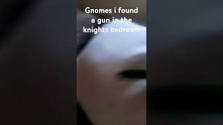 Gnomes i found a gun in a knights bedroom #gnomes #trend