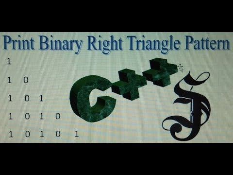 Printing Right Triangle Pattern Using The Binary Numbers 0 and 1 // Very Easily Explained