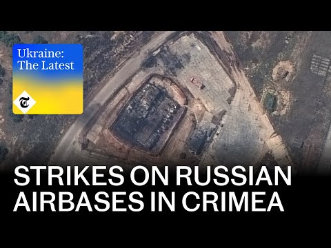 Massive drone strikes blast Russian airbases in occupied Crimea as US retreats from peace talks