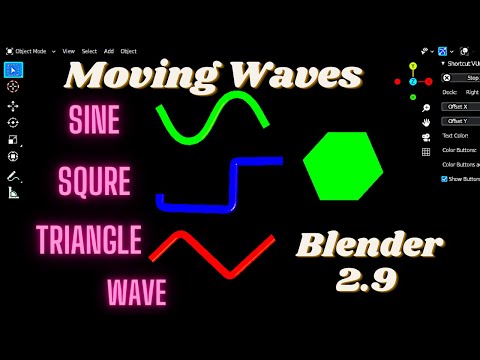 Sine Wave, Square Wave and Triangle Wave in blender | Sine, squre & triangle in blender 2.9