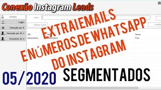 Extrator de Números e E-mails do Instagram - Insta Leads Phone - Junho 2020 EM PORTUGUÊS BRASIL
