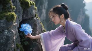 Girl fell off cliff - discovered mysterious blue flower!