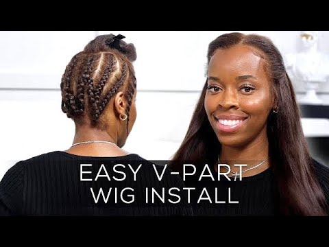 How to Install a V-Part Wig with Leave Out (SUPER EASY)