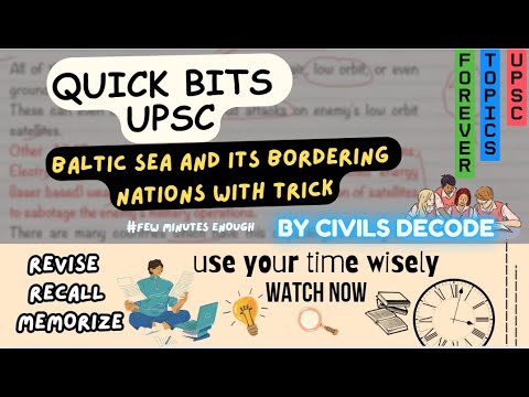 Baltic Sea Complete Detail With Trick 🤽‍♀️🧠 | Quick Bits UPSC By Civils Decode | UPSC 2025 #upsc