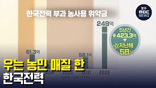 우는 농민 매질 한 한국전력 (뉴스데스크 2023.02.01 광주MBC)