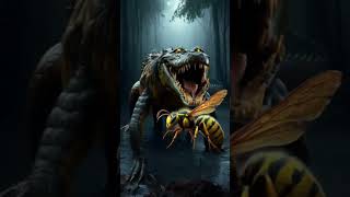 bee+crocodile#aicombo #viralvideo