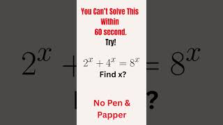 60 Second Maths Challenge!