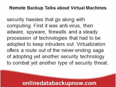 Remote Backup Talks about Virtual Machines.wmv