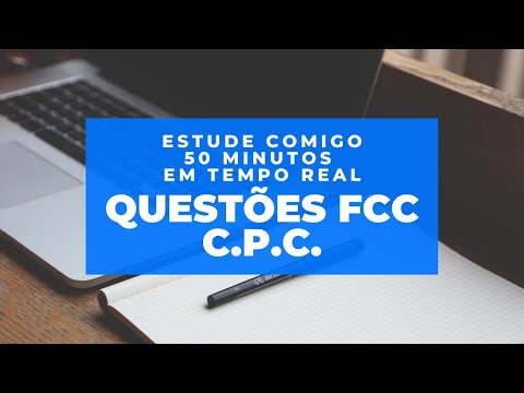 ESTUDE COMIGO em TEMPO REAL 50 minutos - Questões FCC / C.P.C.