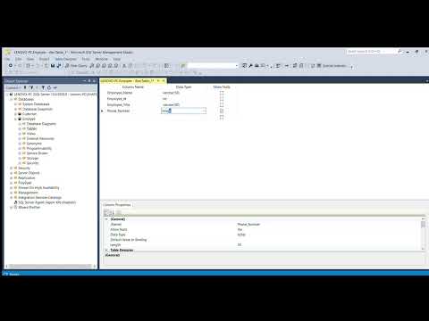 Learning How to create a database and table in SQL.