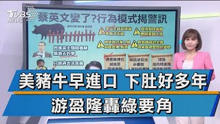 美豬牛早進口 下肚好多年 游盈隆轟綠要角