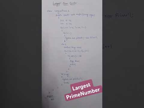 Largest Prime Number in a given range#programming #largestprime # java