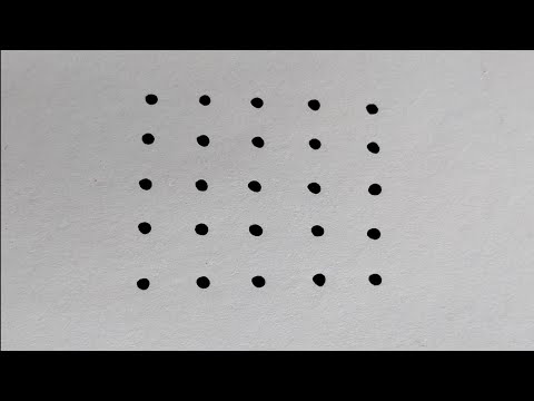 5×5 straight line dots rangoli || 5×5 chukkala muggu