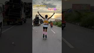 Haridwar To Agra Skating Kawad Yatra 2025 😱😱 || #youtubeshorts #haridwar #skating #kawad #shorts