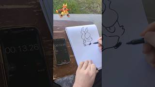 Drawing the Pokémon, Magmar, in 30 seconds #magmar #pokemon #drawing #art #30seconds