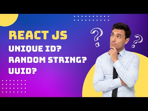 How to Generate UniqueID in React JS | uuid | Unique ID for components | Non-repeating Random String