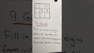 Ancient Chinese Math game - 9 Grids - M #mathlearning #mathskills #sat #elementarymath  #mathgames
