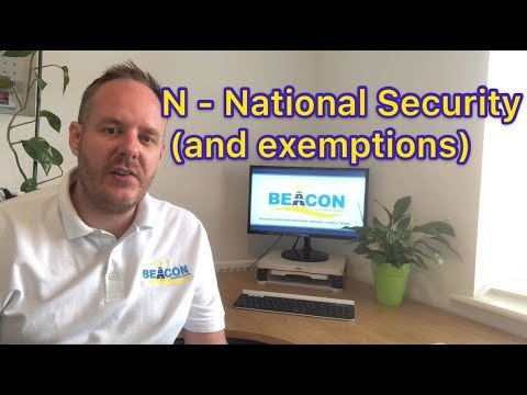 The A to Z of GDPR - N for National Security (including exemptions)