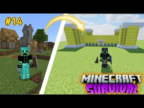 Converting Village into a Golden Mansion ll Minecraft survival series #14