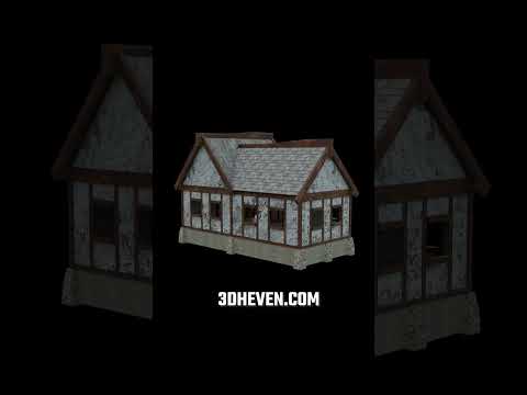 Low Poly Medieval House 3D model! 🏰✨| #3dart #3d #3dmodel | 3DHEVEN