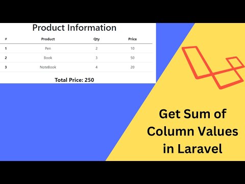 How to Get SUM of Column Values in Laravel