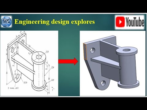 Solidworks Bracket Model tutorial | Solidworks part design | Cad cam | Rib Bracket