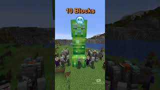 Minecraft 1 Block vs 100  Blocks Creeper 😰😰😰
