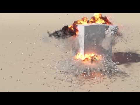 Cube building explosion