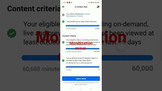 monitization essue #facebookmonitization #reels #monitization #eligibility #criteria #ytshorts