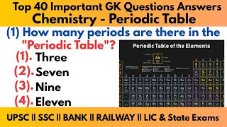 Chemistry - Periodic Table Top 40 Questions & Answers | Periodic Table | Chemistry | #periodictable