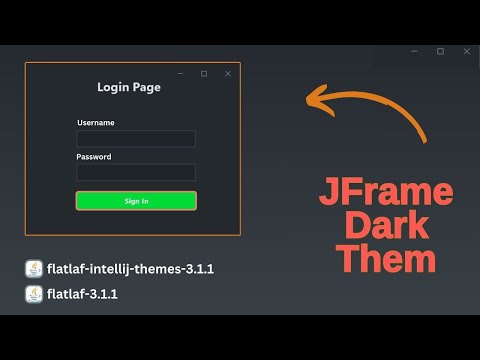 How to Create a Dark Theme Login Page with JFrame | FlatLaf | Java Netbeans Tutorial