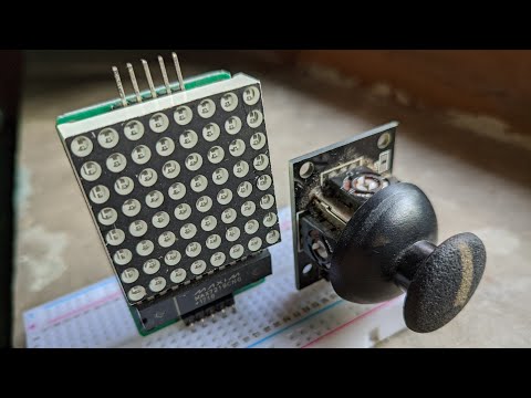 controlling an 8×8 bot matrix led module using a joystick | arduino project