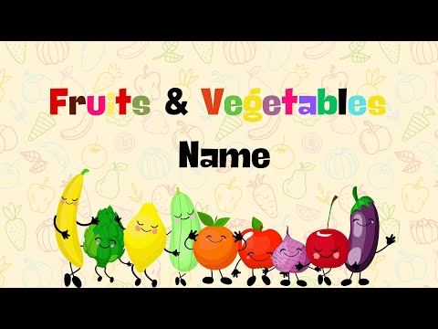 **"Learn Fruits & Vegetables Names for Toddlers | Fun Kids Learning Video | Kids ABC"**