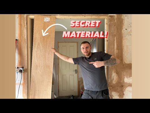 How To Close an Opening into a doorway | Strong Enough for Radiator Mounting