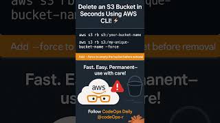 Delete an S3 Bucket in Seconds Using AWS CLI! ⚡️