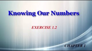 Knowing Our Numbers 1.2