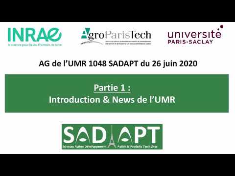 [AGSADAPT26062020] P1 :  Intro & News de l'UMR