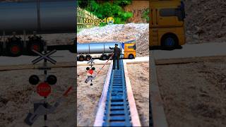 Locomotive express train VS Oill Tanker TRUCKS Crossing Accident