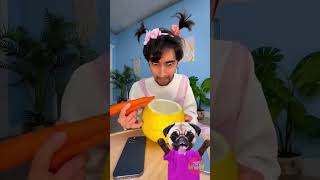 WOW ! IL A FAIT DES PÂTES AVEC UN ŒUF ?! 🍳 #animauxdrôles #chien #pâtes #réaction