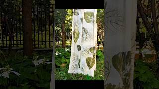 Rural life&nature dye自由自在的田园生活，用大树叶染了条围巾 #nature #handmade #life #garden