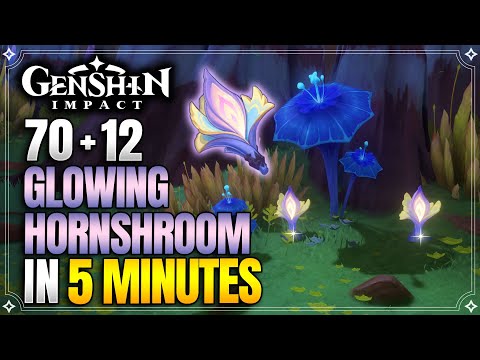 Glowing Hornshroom Locations | Fast and Efficient Route | Ororon Ascension Materials【Genshin Impact】